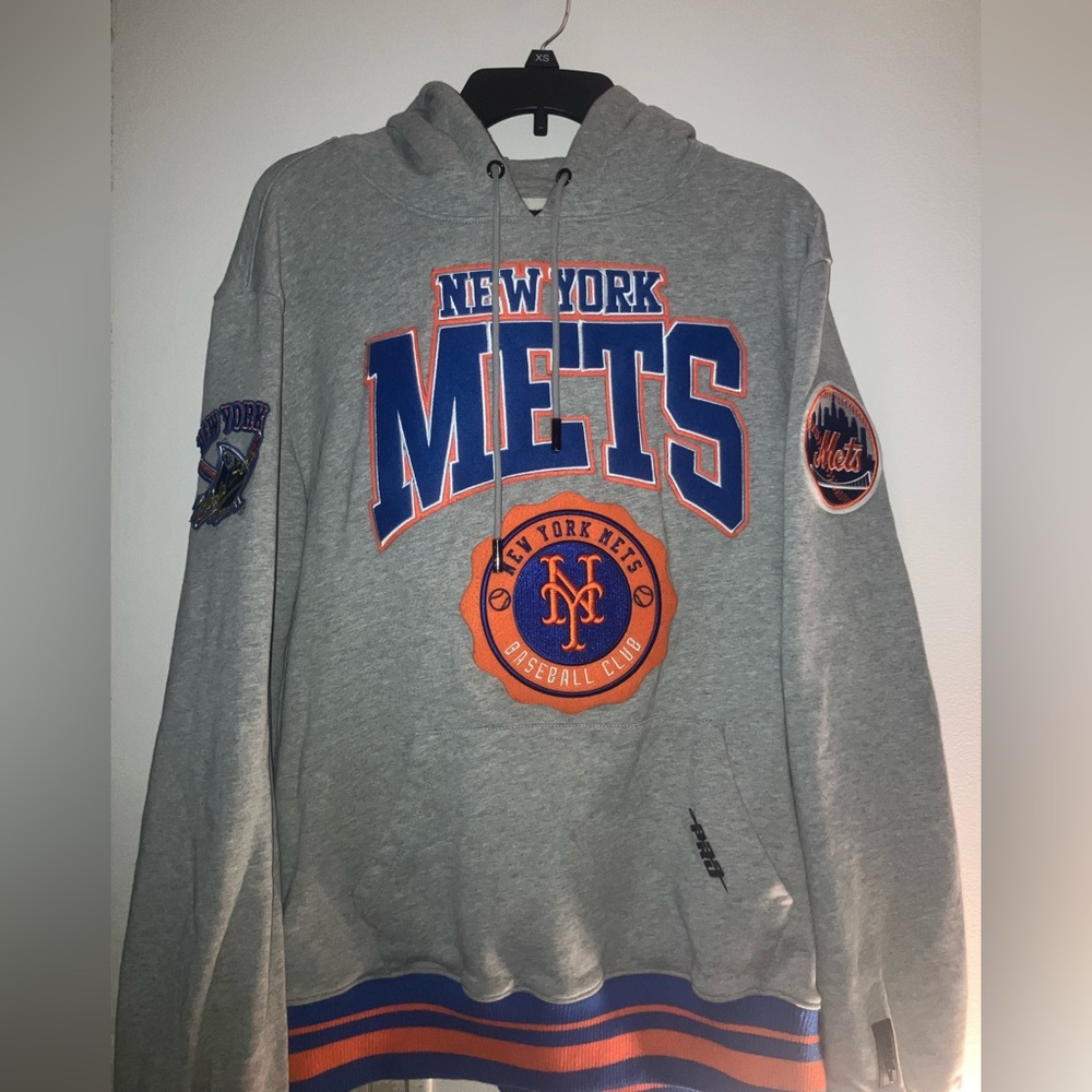 Vintage Y2K Pro Standard New York Mets Embroidered Hoodie Hooded Sweatshirt XXL